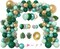 151Pcs Jungle Safari Balloon Garland Kit, Metallic Green Gold Tropical Balloons Arch Artificial Palm Leaves for Animal Dinosaur Two Wild One Birthday Baby Shower Decoration Boys Party Supplies